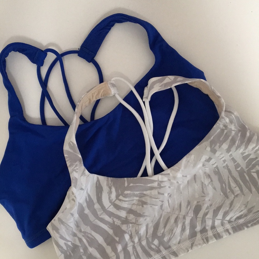 2 Lululemon sports bras like new sz 4